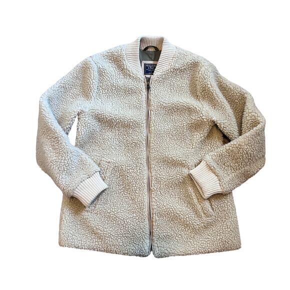 Abercrombie & Fitch Cream/Beige Sherpa Jacket in Pristine Condition! Small - Picture 1 of 12